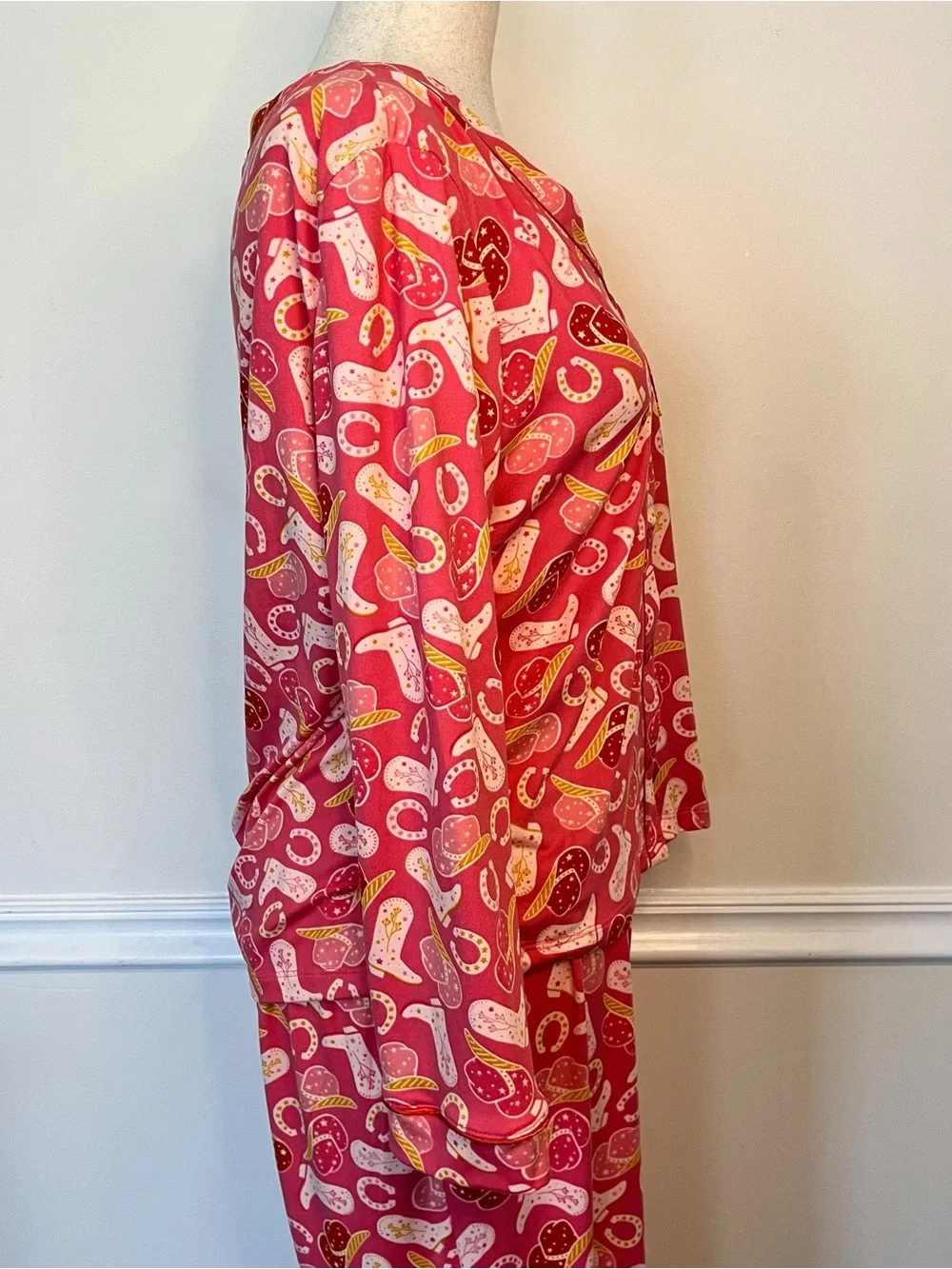 Pink cowgirl Print Pajama Set